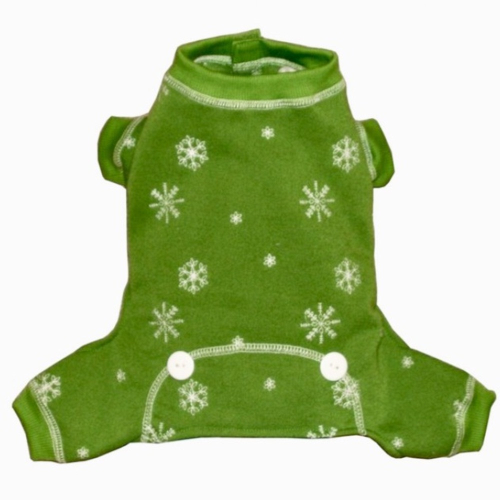 NEW Hip Doggie Green Snowflake Long Johns - Picture 3 of 5